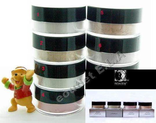 MONPLAY-SOFT FEEL LOOSE POWDER puff n mirror
